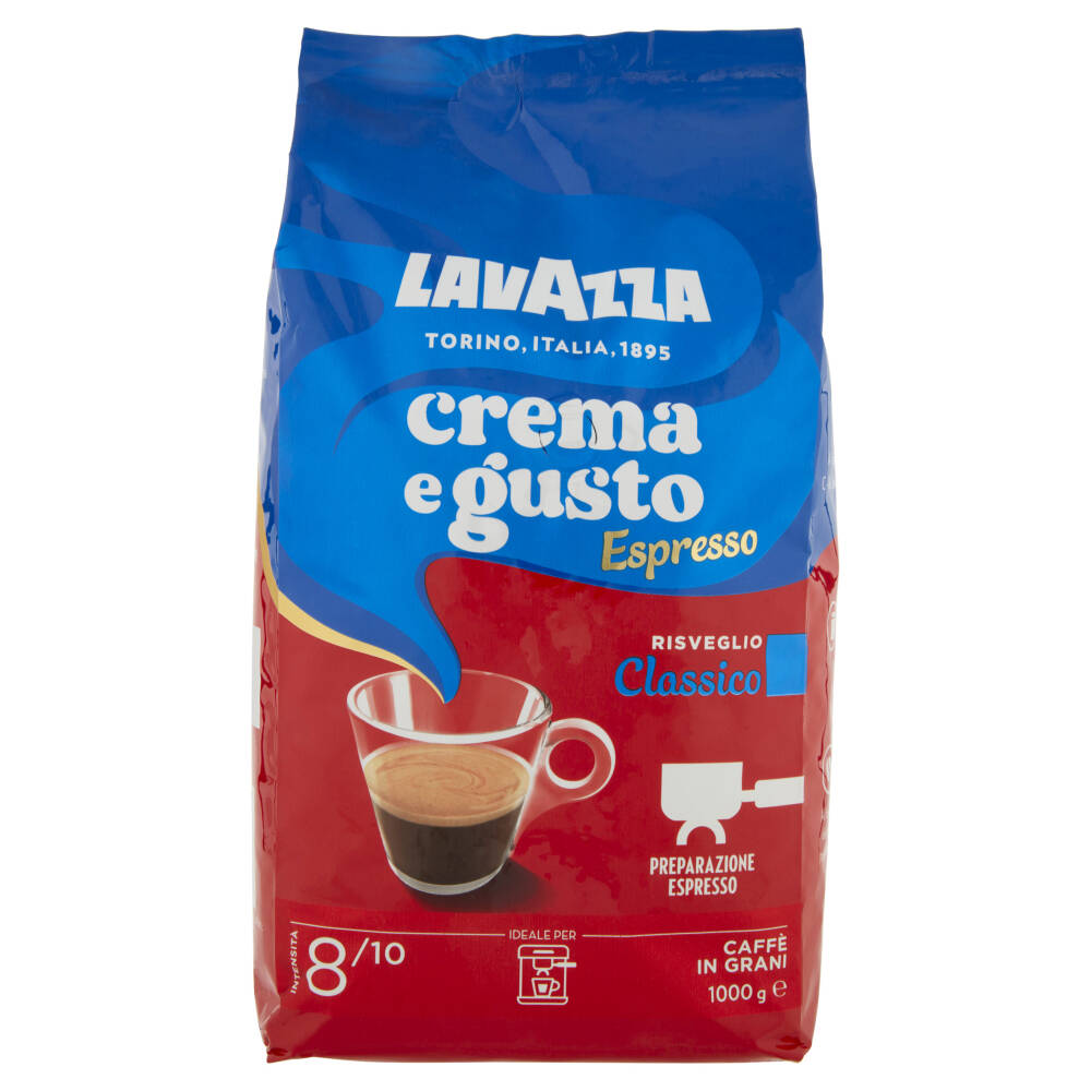 Bag of Crema e Gusto Risveglio Classico espresso coffee beans, 1000g